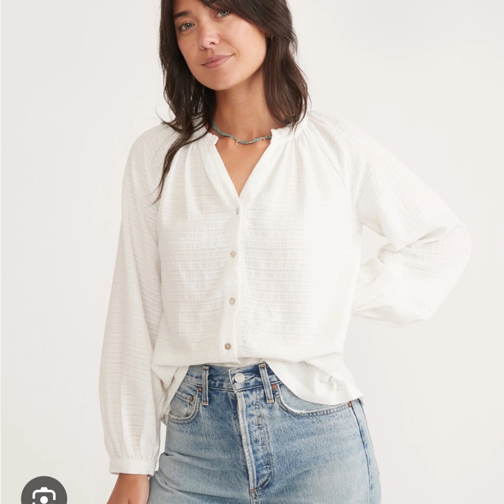 Marine Layer Nixi Collarless Blouse